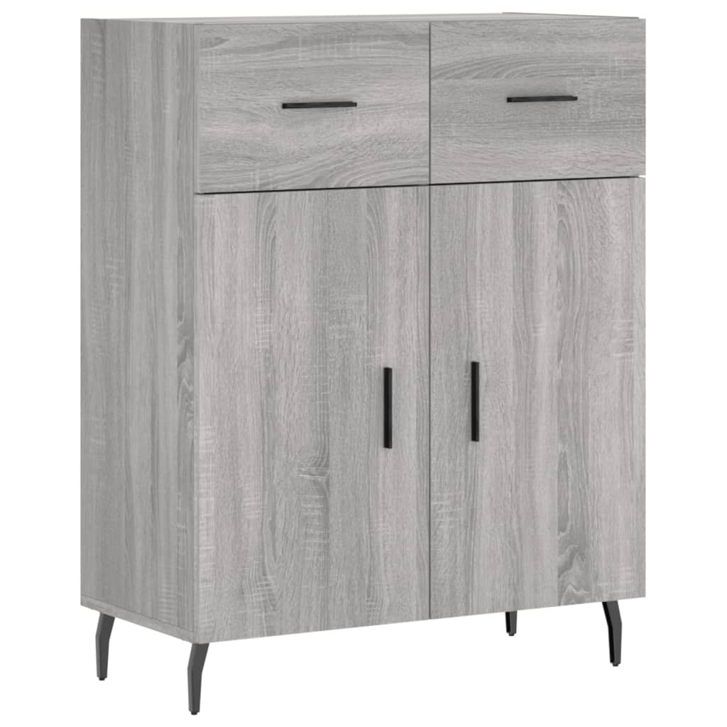 Image Buffet haut Sonoma gris 69,5x34x180 cm Bois d'ingénierie | Xios Store SNC vidaXL Xios Store SNC