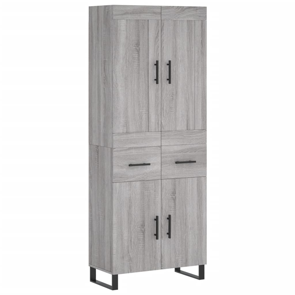 Image Buffet haut Sonoma gris 69,5x34x180 cm Bois d'ingénierie | Xios Store SNC vidaXL Xios Store SNC