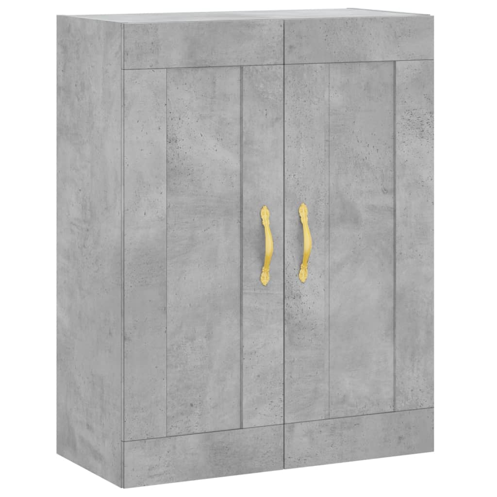 Image Buffet haut Gris béton 69,5x34x180 cm Bois d'ingénierie | Xios Store SNC vidaXL Xios Store SNC