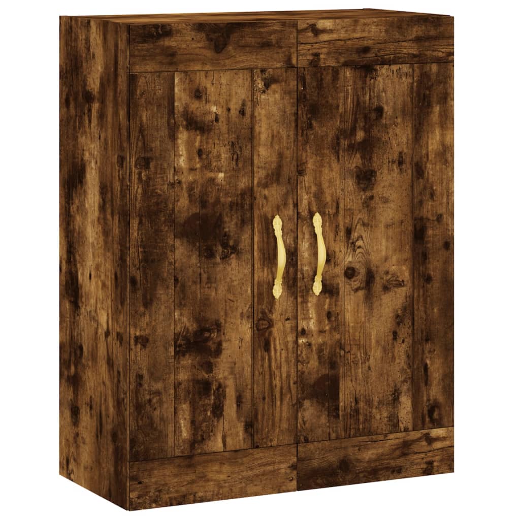 Image Buffet haut Chêne fumé 69,5x34x180 cm Bois d'ingénierie | Xios Store SNC vidaXL Xios Store SNC