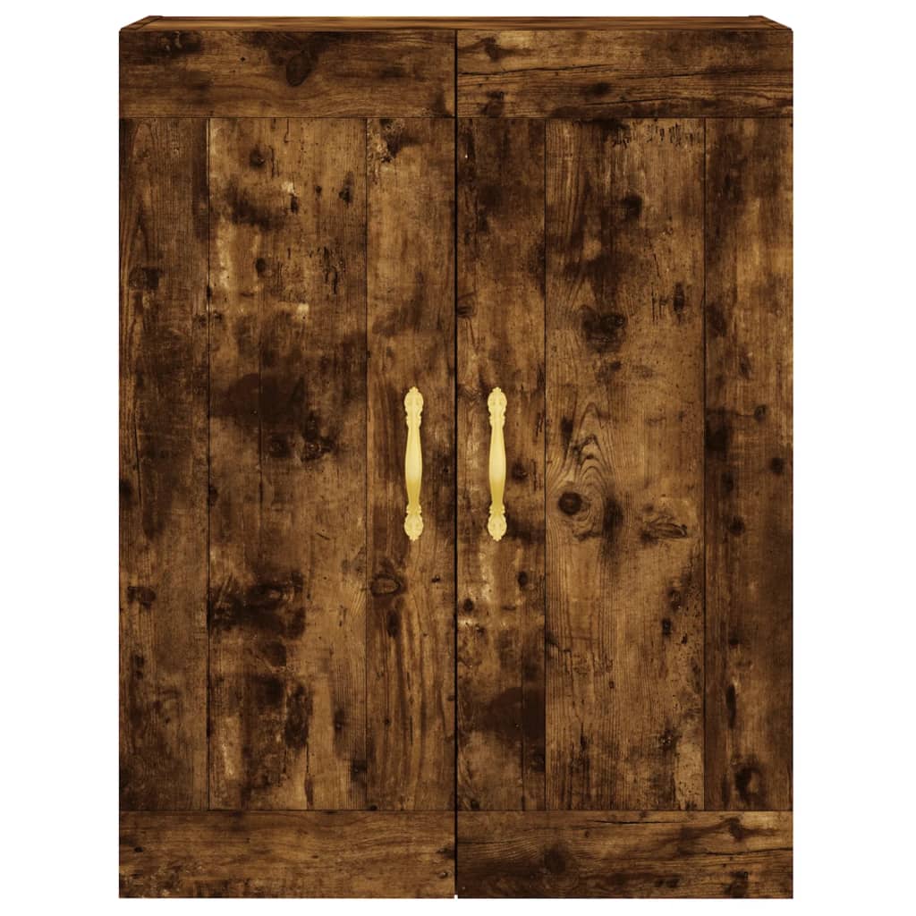 Image Buffet haut Chêne fumé 69,5x34x180 cm Bois d'ingénierie | Xios Store SNC vidaXL Xios Store SNC