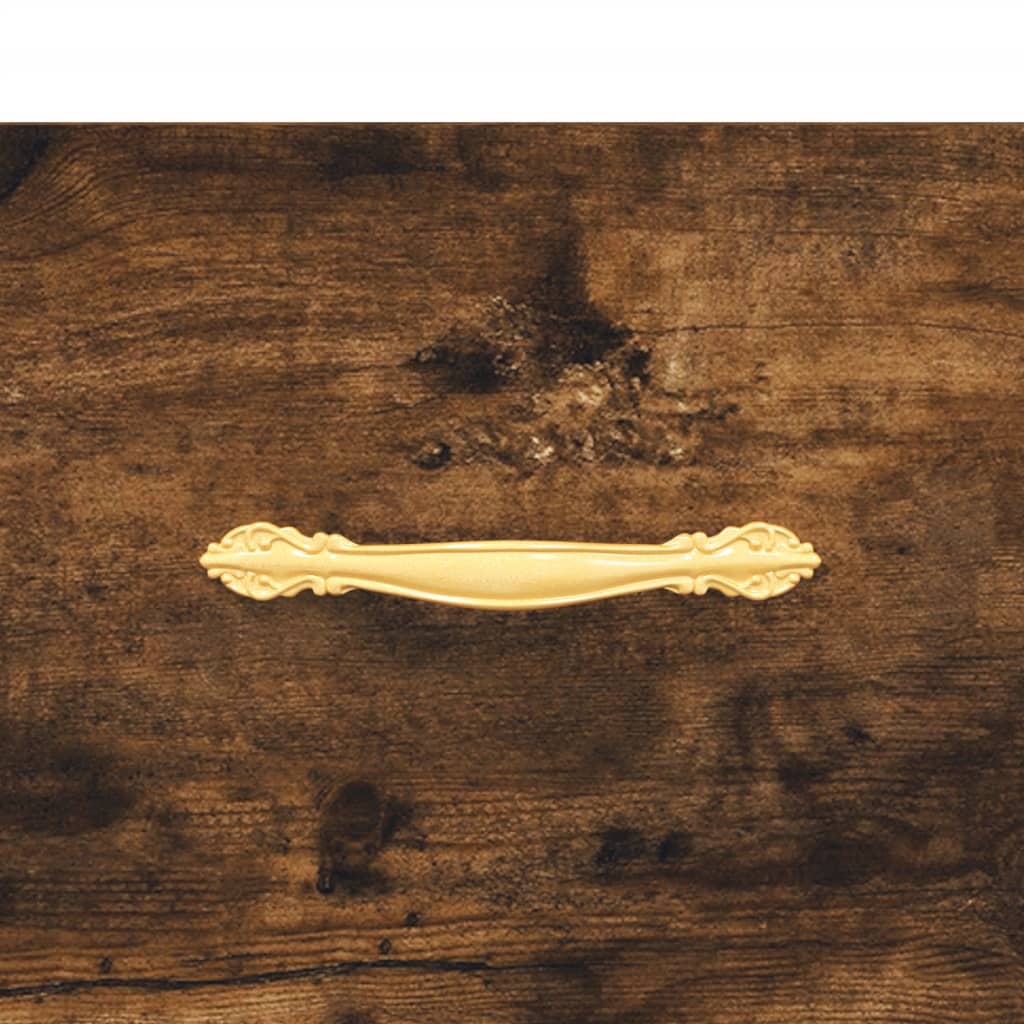 Image Buffet haut Chêne fumé 69,5x34x180 cm Bois d'ingénierie | Xios Store SNC vidaXL Xios Store SNC