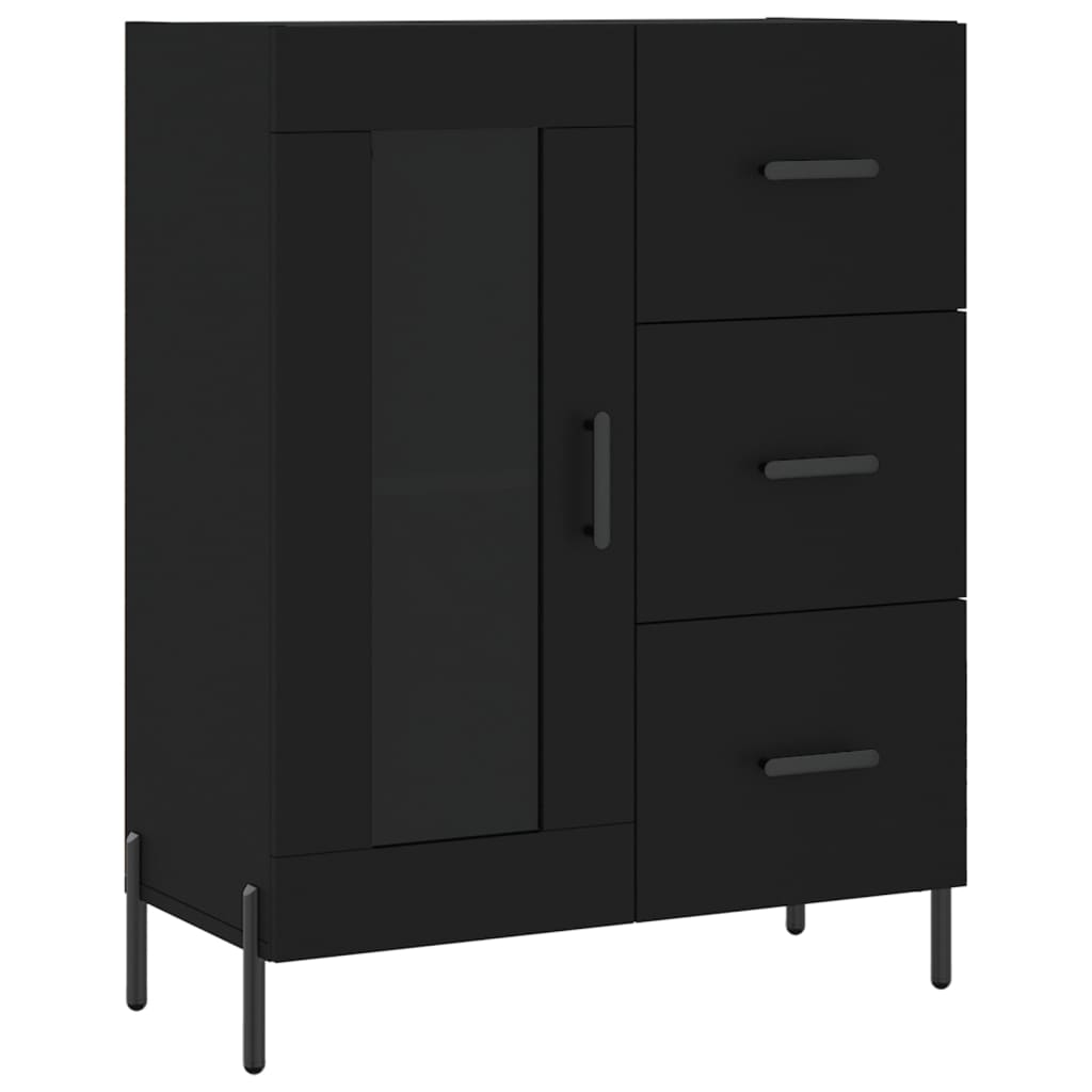 Image Buffet haut Noir 69,5x34x180 cm Bois d'ingénierie | Xios Store SNC vidaXL Xios Store SNC