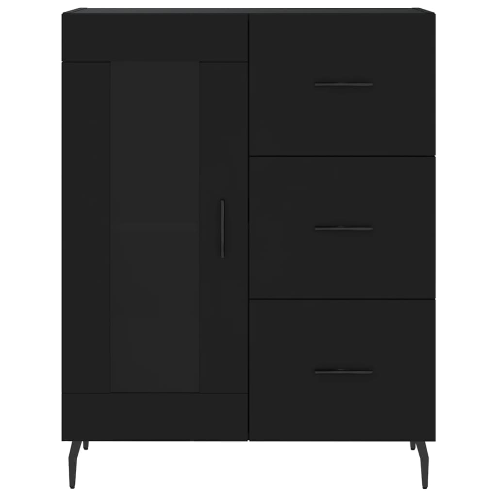 Image Buffet haut Noir 69,5x34x180 cm Bois d'ingénierie | Xios Store SNC vidaXL Xios Store SNC