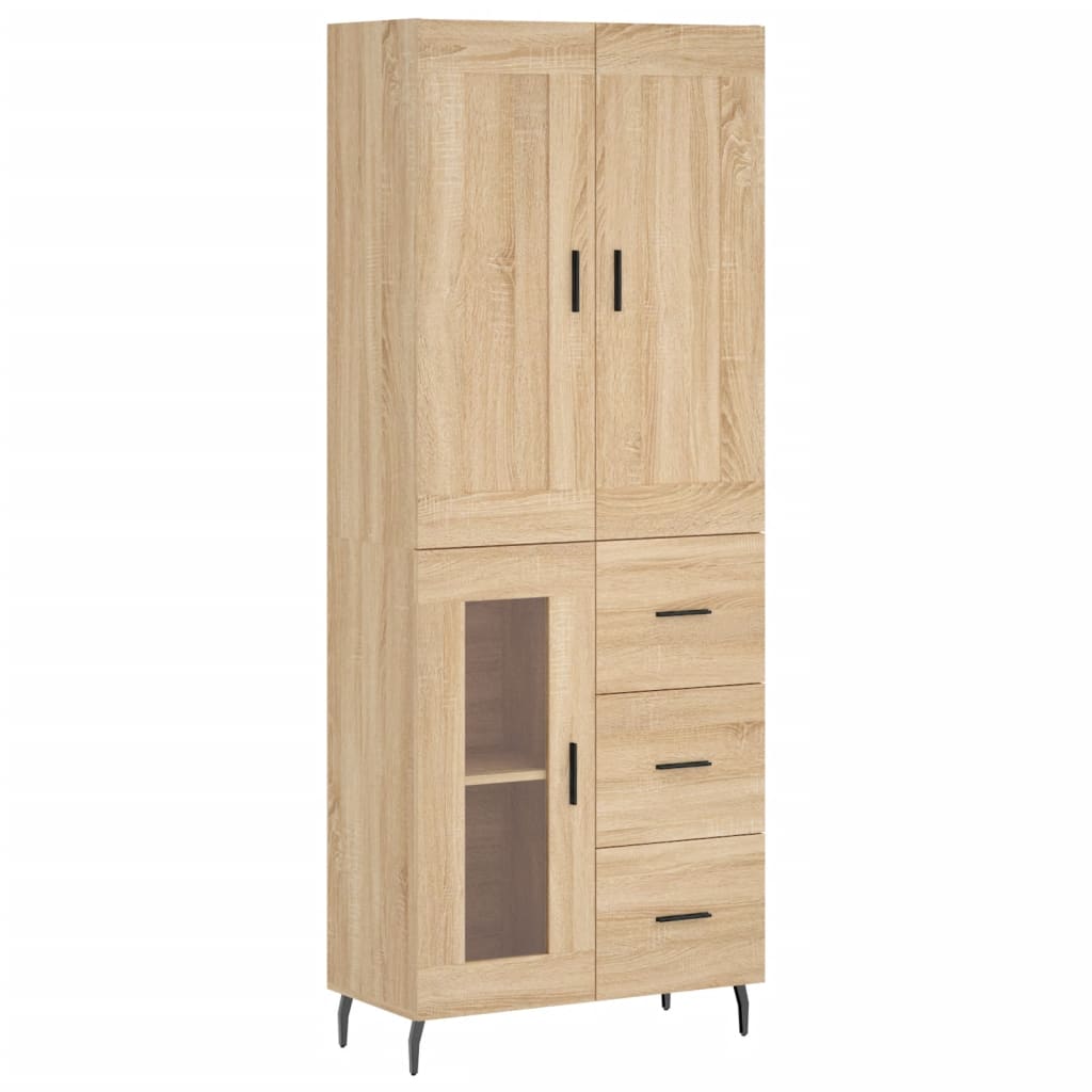 Image Buffet haut Chêne sonoma 69,5x34x180 cm Bois d'ingénierie | Xios Store SNC vidaXL Xios Store SNC