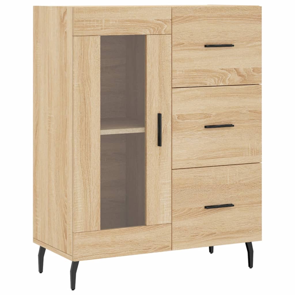 Image Buffet haut Chêne sonoma 69,5x34x180 cm Bois d'ingénierie | Xios Store SNC vidaXL Xios Store SNC