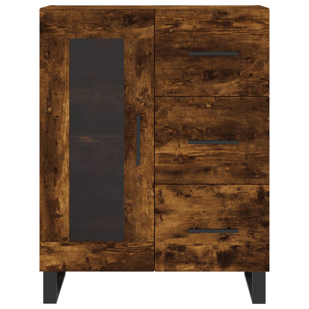 Image Buffet haut Chêne fumé 69,5x34x180 cm Bois d'ingénierie | Xios Store SNC vidaXL Xios Store SNC