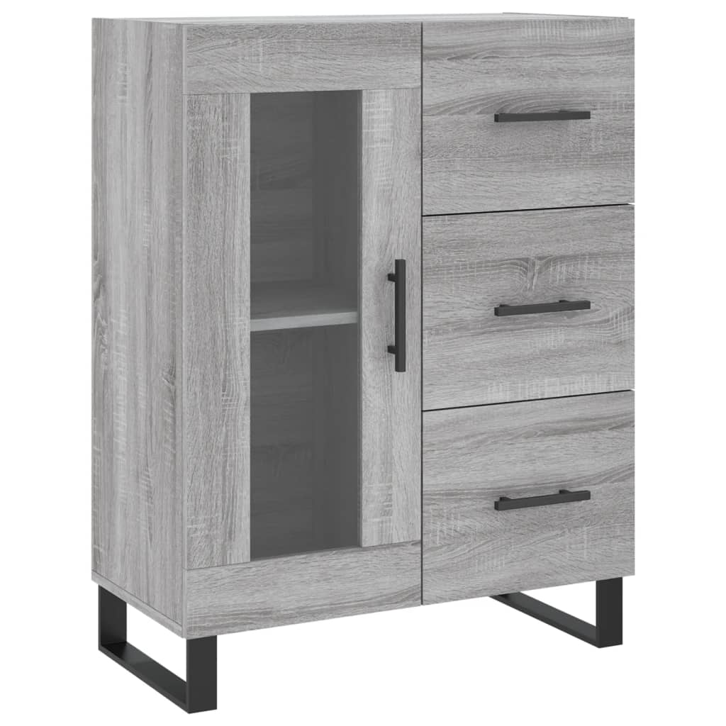 Image Buffet haut Sonoma gris 69,5x34x180 cm Bois d'ingénierie | Xios Store SNC vidaXL Xios Store SNC