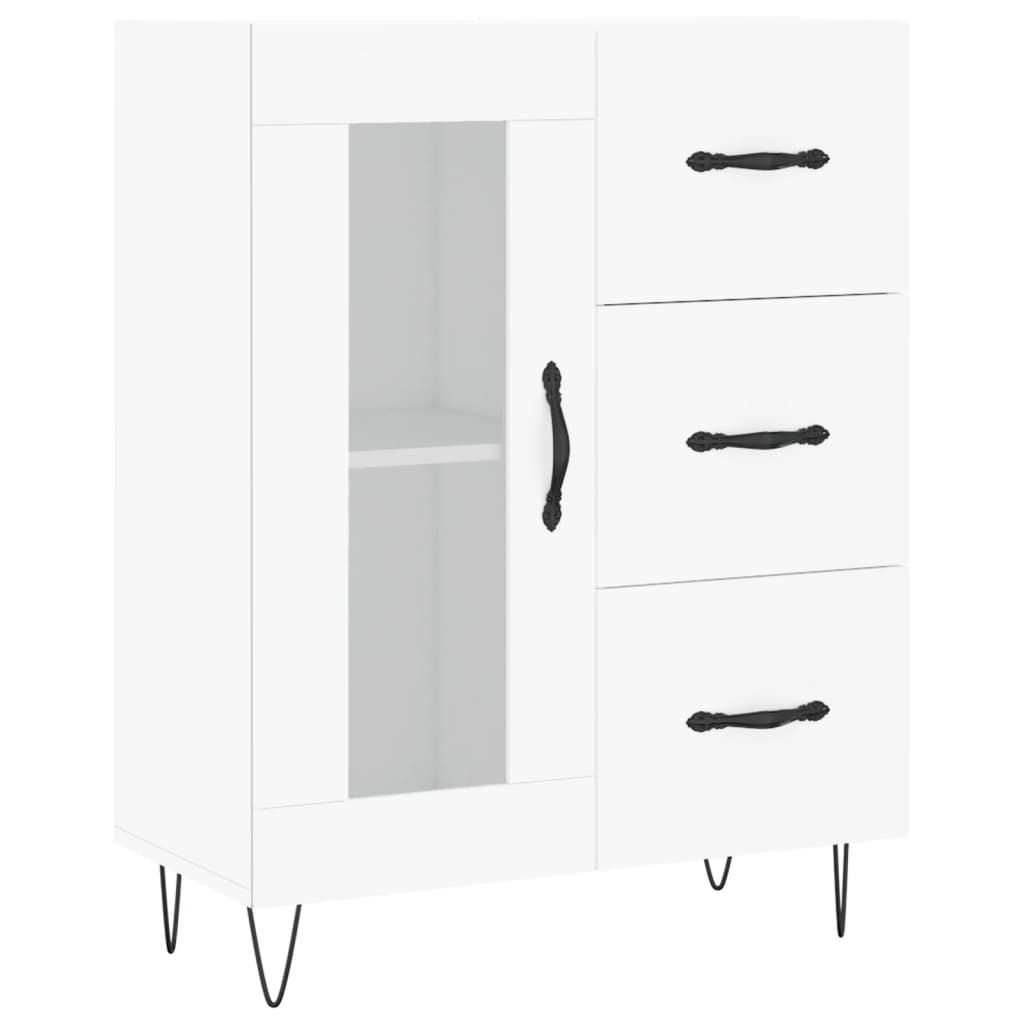 Image Buffet haut Blanc 69,5x34x180 cm Bois d'ingénierie | Xios Store SNC vidaXL Xios Store SNC