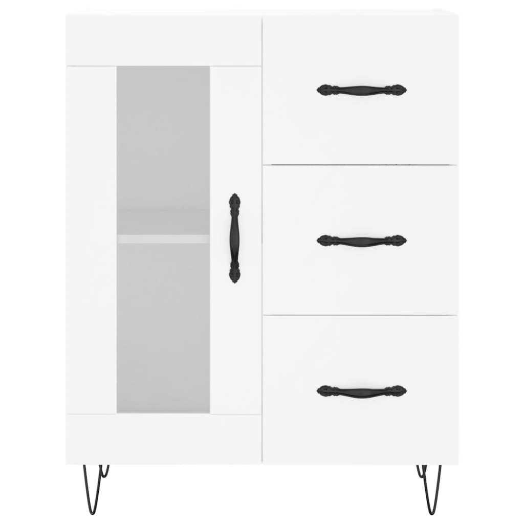 Image Buffet haut Blanc 69,5x34x180 cm Bois d'ingénierie | Xios Store SNC vidaXL Xios Store SNC