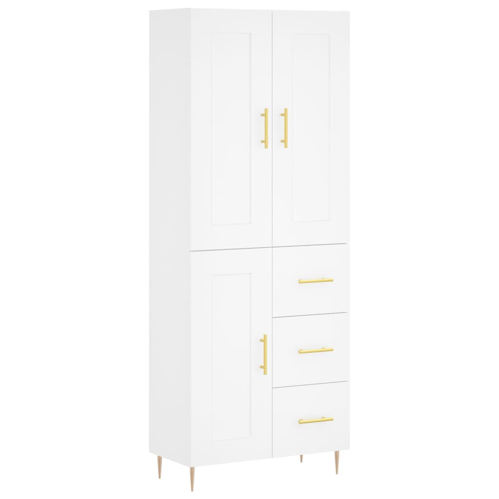 Image Buffet haut Blanc 69,5x34x180 cm Bois d'ingénierie | Xios Store SNC vidaXL Xios Store SNC