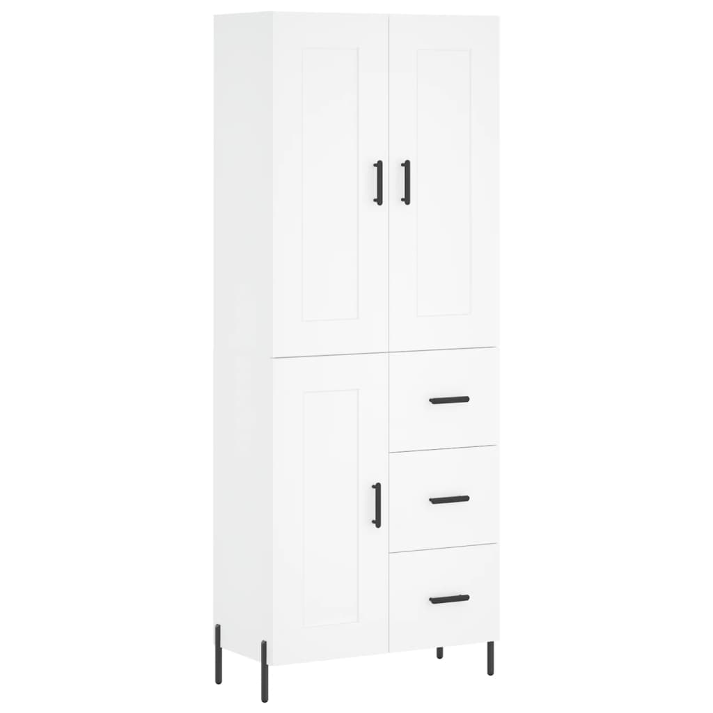 Image Buffet haut Blanc 69,5x34x180 cm Bois d'ingénierie | Xios Store SNC vidaXL Xios Store SNC