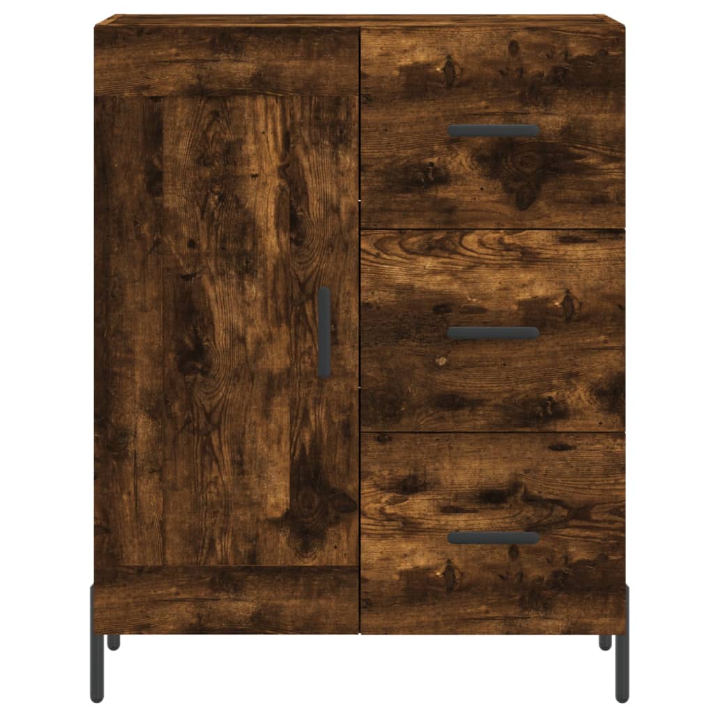 Image Buffet haut Chêne fumé 69,5x34x180 cm Bois d'ingénierie | Xios Store SNC vidaXL Xios Store SNC