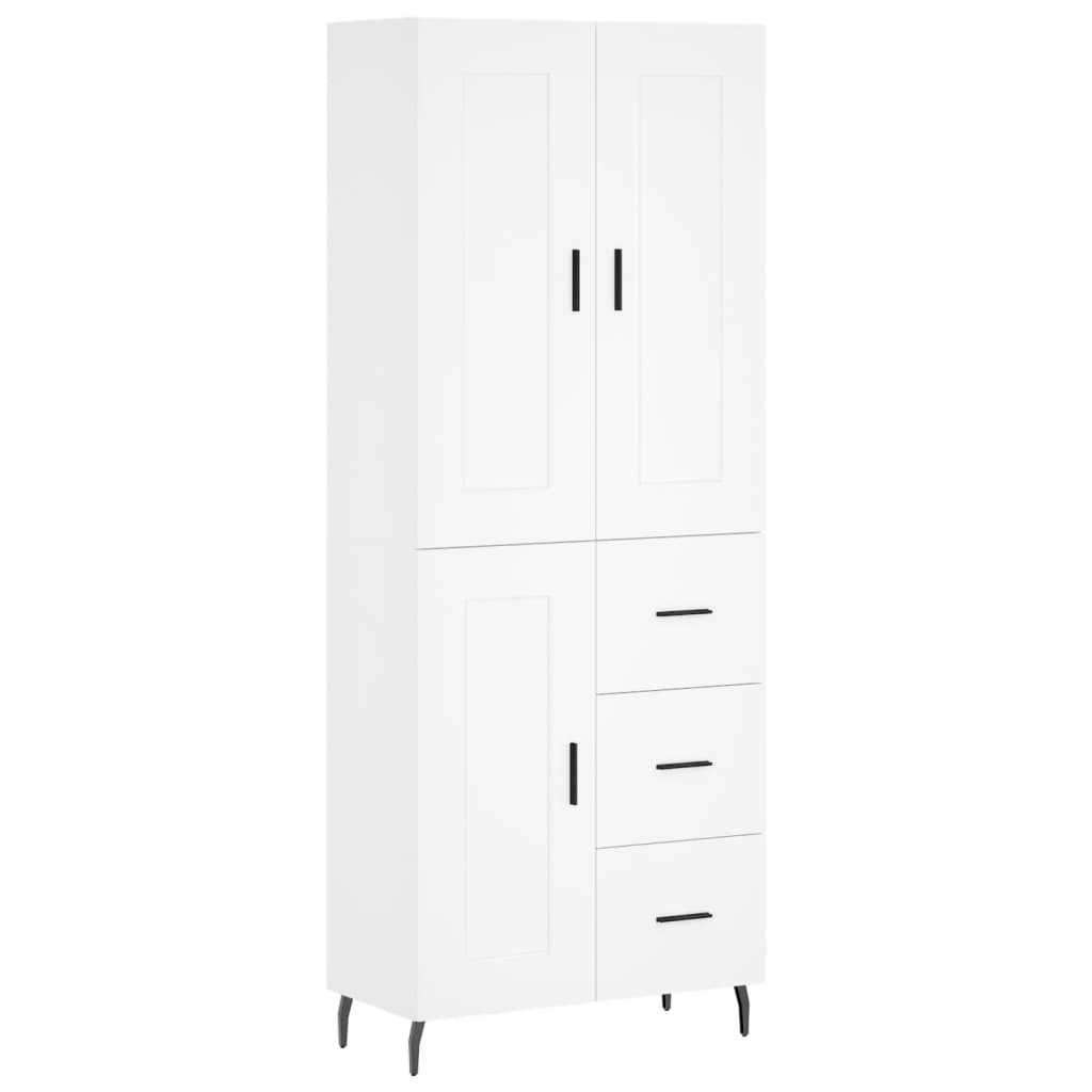 Image Buffet haut Blanc 69,5x34x180 cm Bois d'ingénierie | Xios Store SNC vidaXL Xios Store SNC