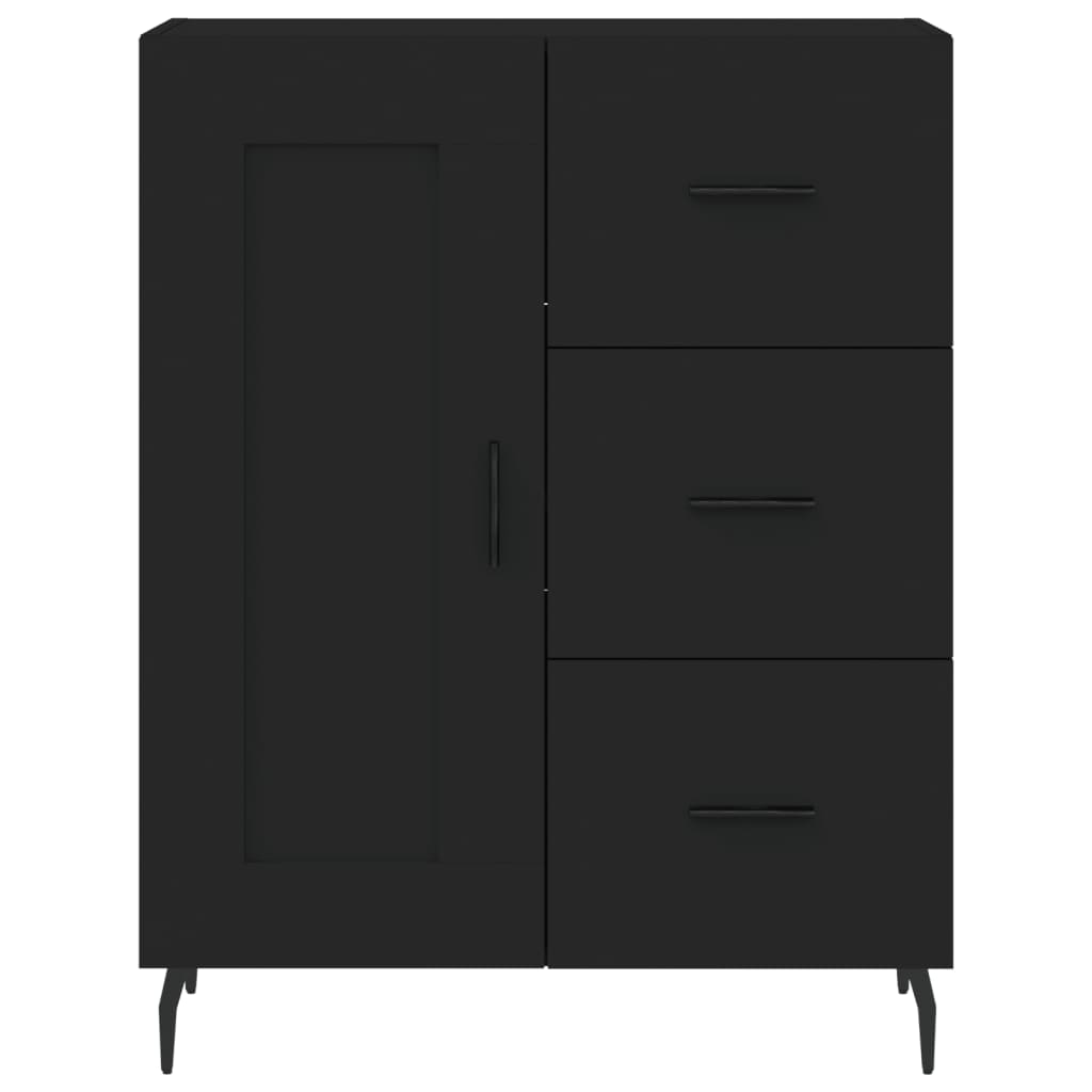 Image Buffet haut Noir 69,5x34x180 cm Bois d'ingénierie | Xios Store SNC vidaXL Xios Store SNC