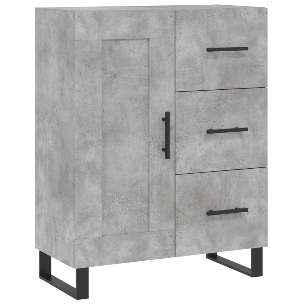 Image Buffet haut Gris béton 69,5x34x180 cm Bois d'ingénierie | Xios Store SNC vidaXL Xios Store SNC