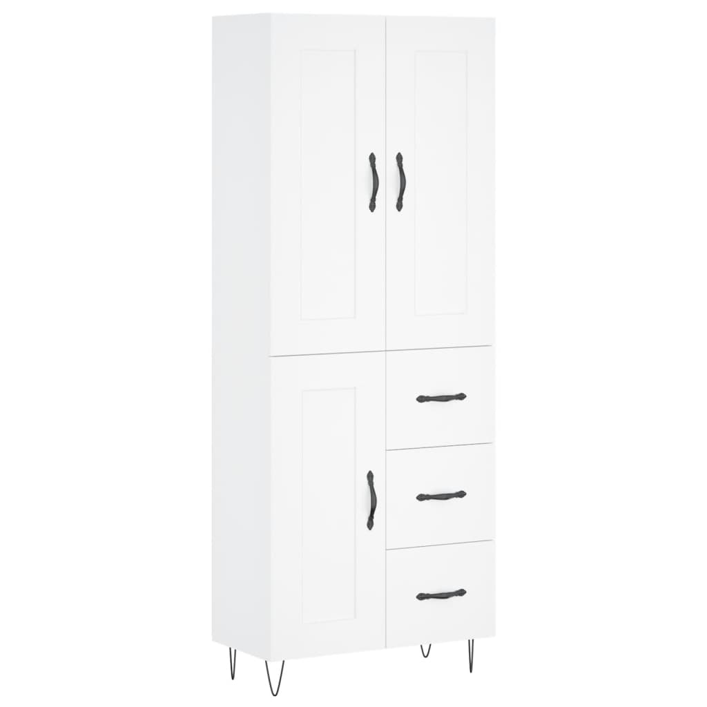 Image Buffet haut Blanc 69,5x34x180 cm Bois d'ingénierie | Xios Store SNC vidaXL Xios Store SNC