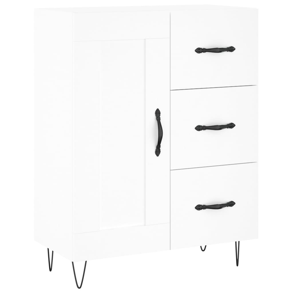 Image Buffet haut Blanc 69,5x34x180 cm Bois d'ingénierie | Xios Store SNC vidaXL Xios Store SNC