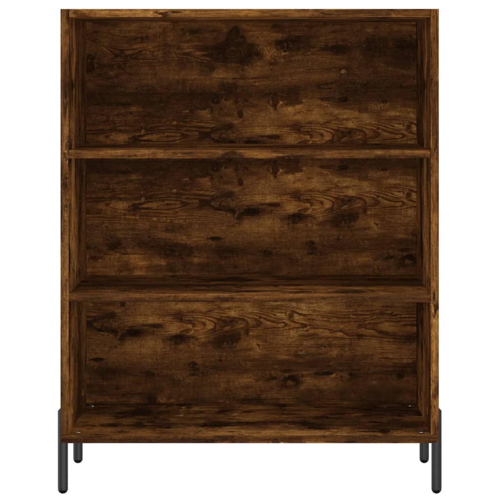 Image Buffet haut Chêne fumé 69,5x34x180 cm Bois d'ingénierie | Xios Store SNC vidaXL Xios Store SNC