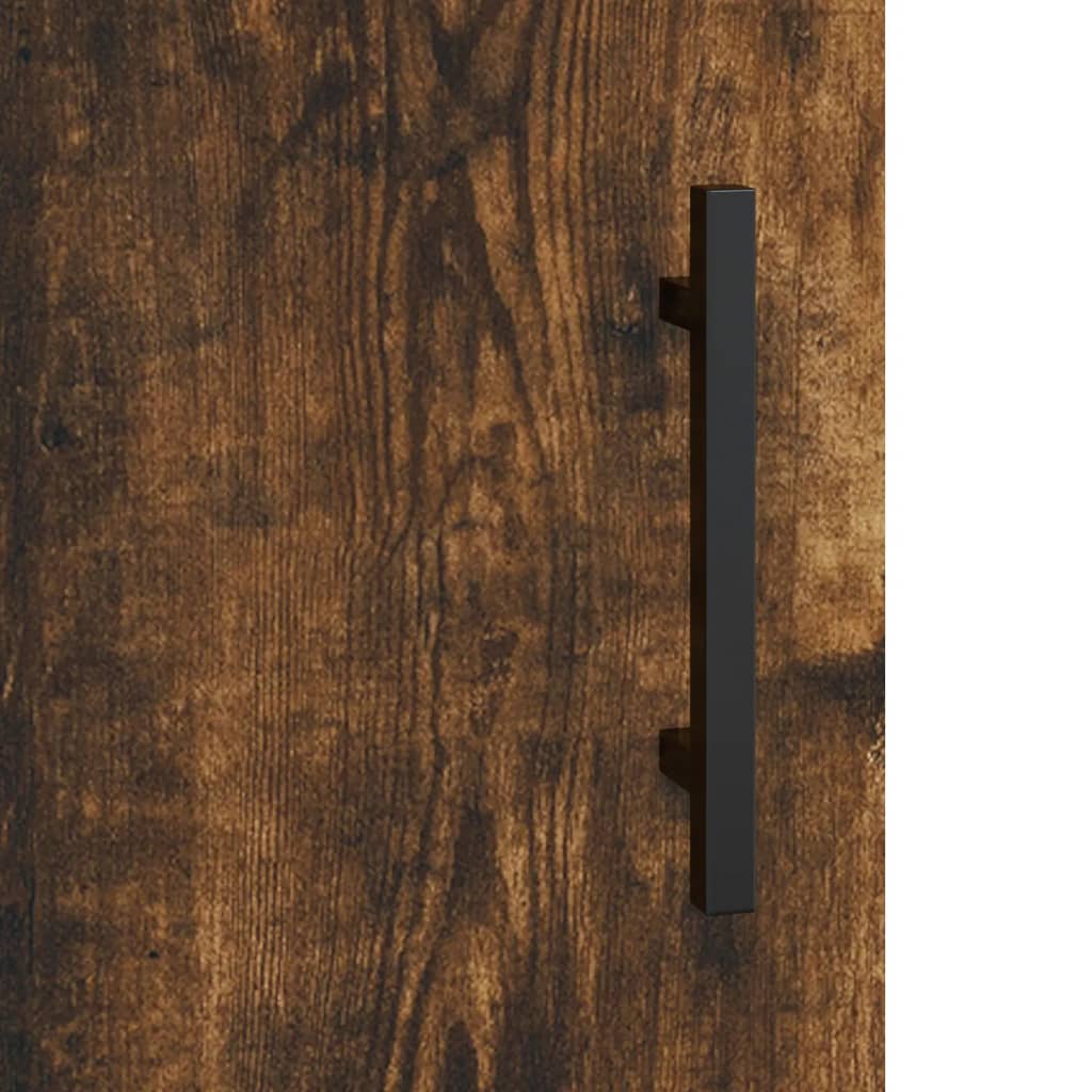 Image Buffet haut Chêne fumé 69,5x34x180 cm Bois d'ingénierie | Xios Store SNC vidaXL Xios Store SNC