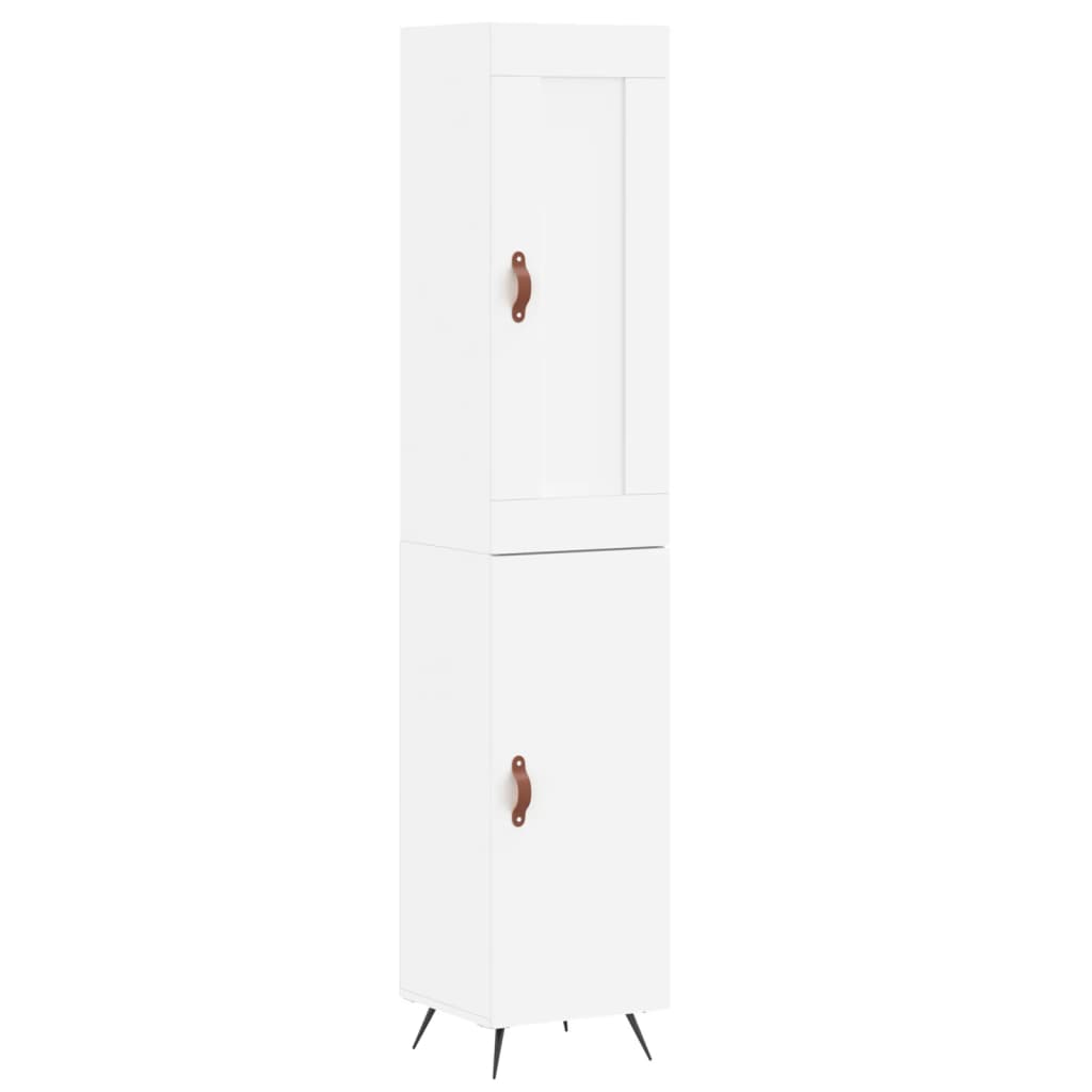 Image Buffet haut Blanc 34,5x34x180 cm Bois d'ingénierie | Xios Store SNC vidaXL Xios Store SNC