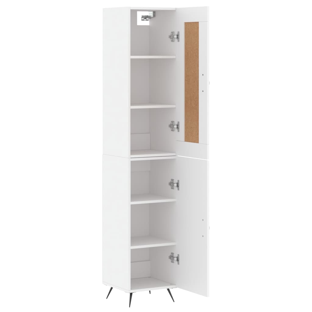 Image Buffet haut Blanc 34,5x34x180 cm Bois d'ingénierie | Xios Store SNC vidaXL Xios Store SNC