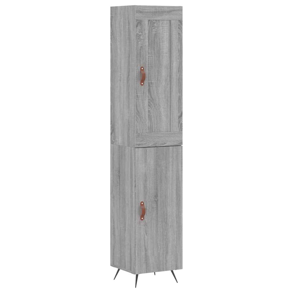 Image Buffet haut Sonoma gris 34,5x34x180 cm Bois d'ingénierie | Xios Store SNC vidaXL Xios Store SNC