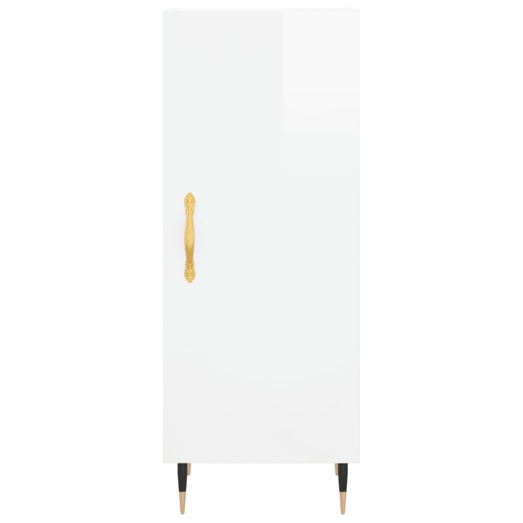 Image Buffet haut Blanc brillant 34,5x34x180 cm Bois d'ingénierie | Xios Store SNC vidaXL Xios Store SNC