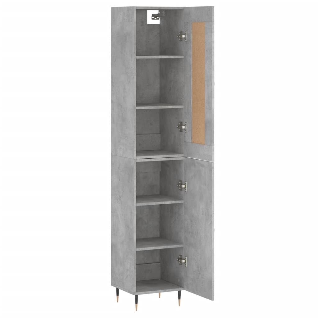 Image Buffet haut Gris béton 34,5x34x180 cm Bois d'ingénierie | Xios Store SNC vidaXL Xios Store SNC