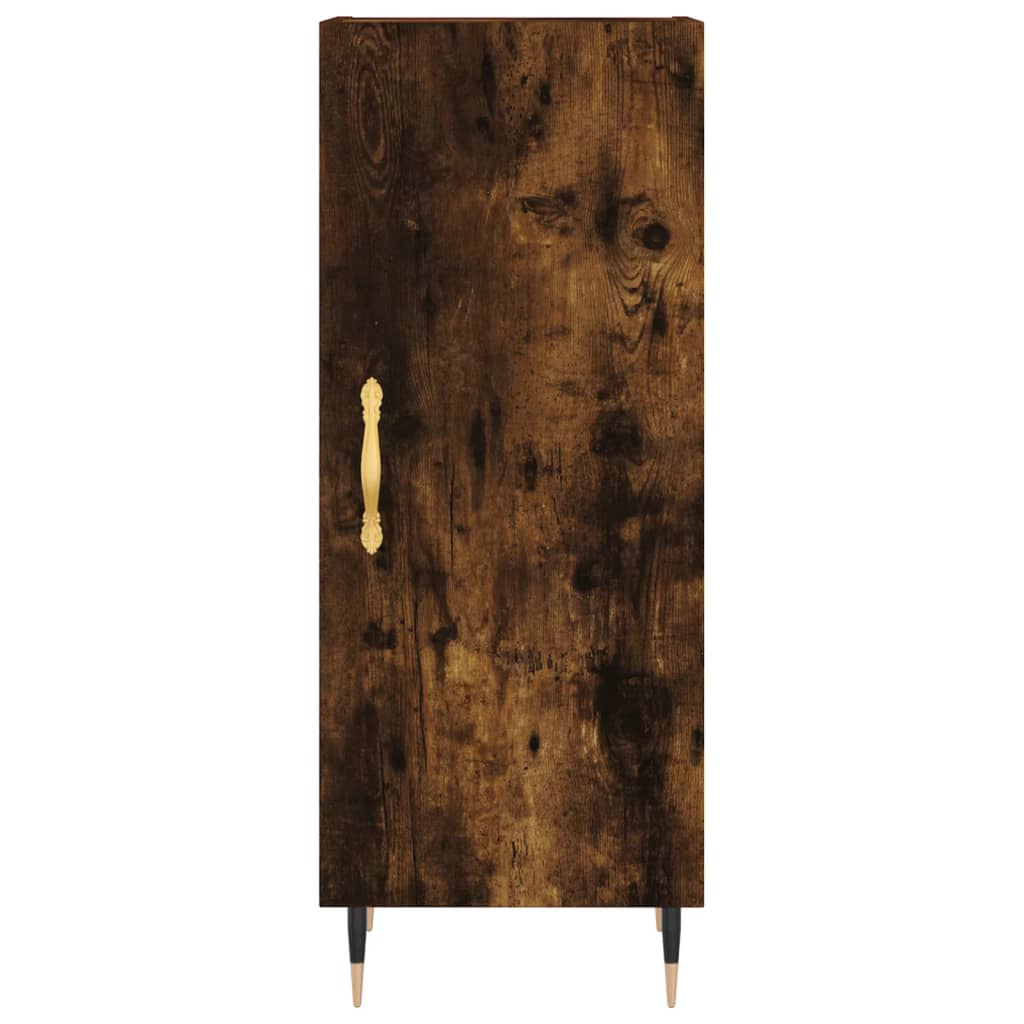 Image Buffet haut Chêne fumé 34,5x34x180 cm Bois d'ingénierie | Xios Store SNC vidaXL Xios Store SNC