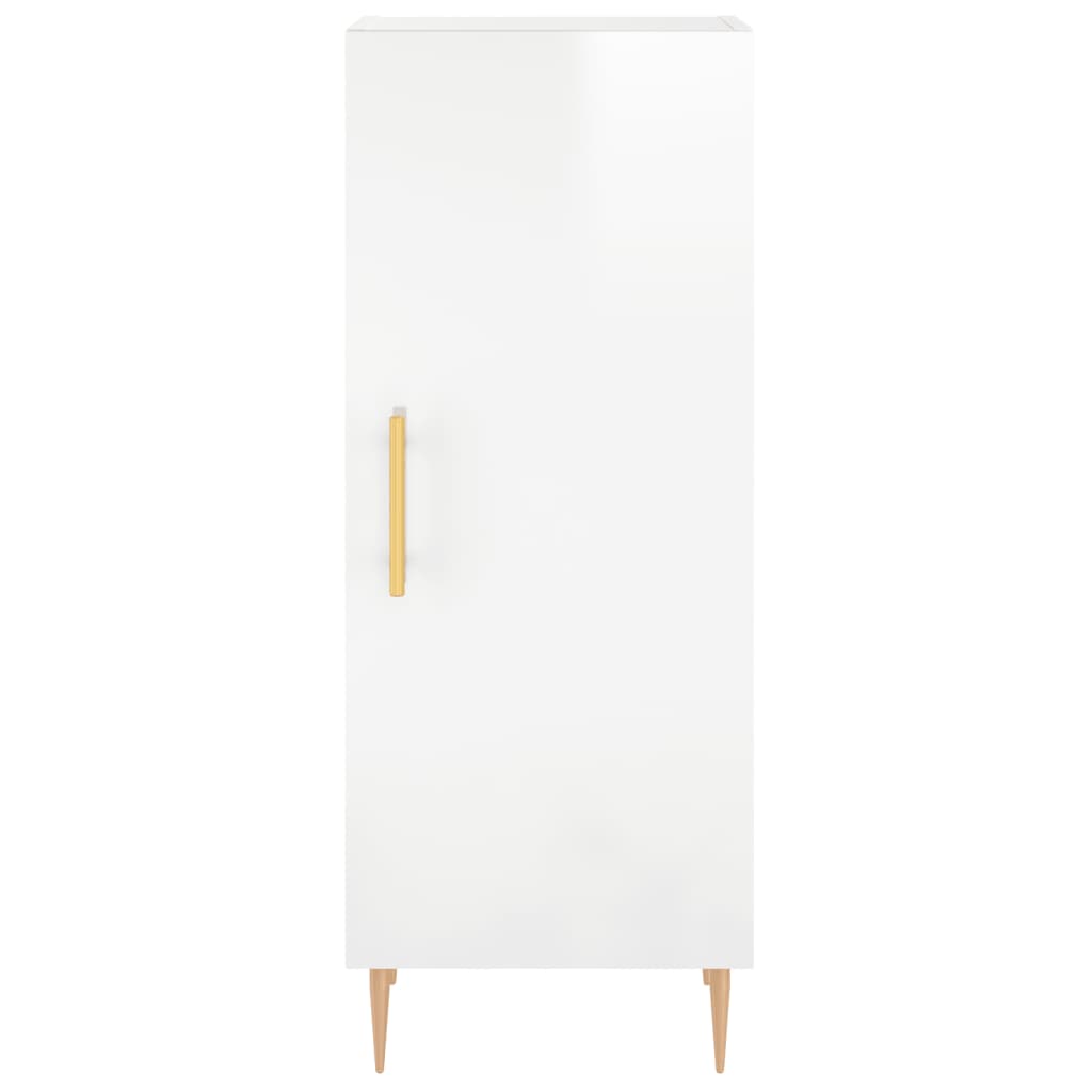 Image Buffet haut Blanc brillant 34,5x34x180 cm Bois d'ingénierie | Xios Store SNC vidaXL Xios Store SNC