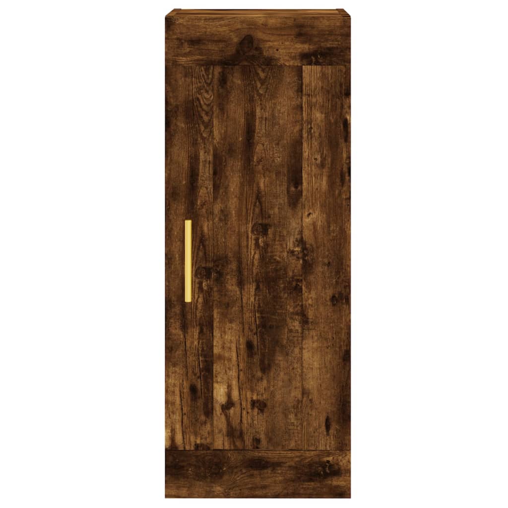 Image Buffet haut Chêne fumé 34,5x34x180 cm Bois d'ingénierie | Xios Store SNC vidaXL Xios Store SNC