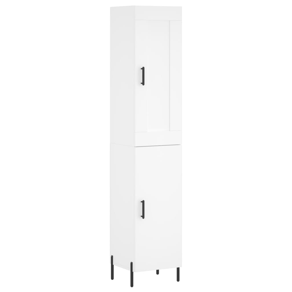 Image Buffet haut Blanc 34,5x34x180 cm Bois d'ingénierie | Xios Store SNC vidaXL Xios Store SNC