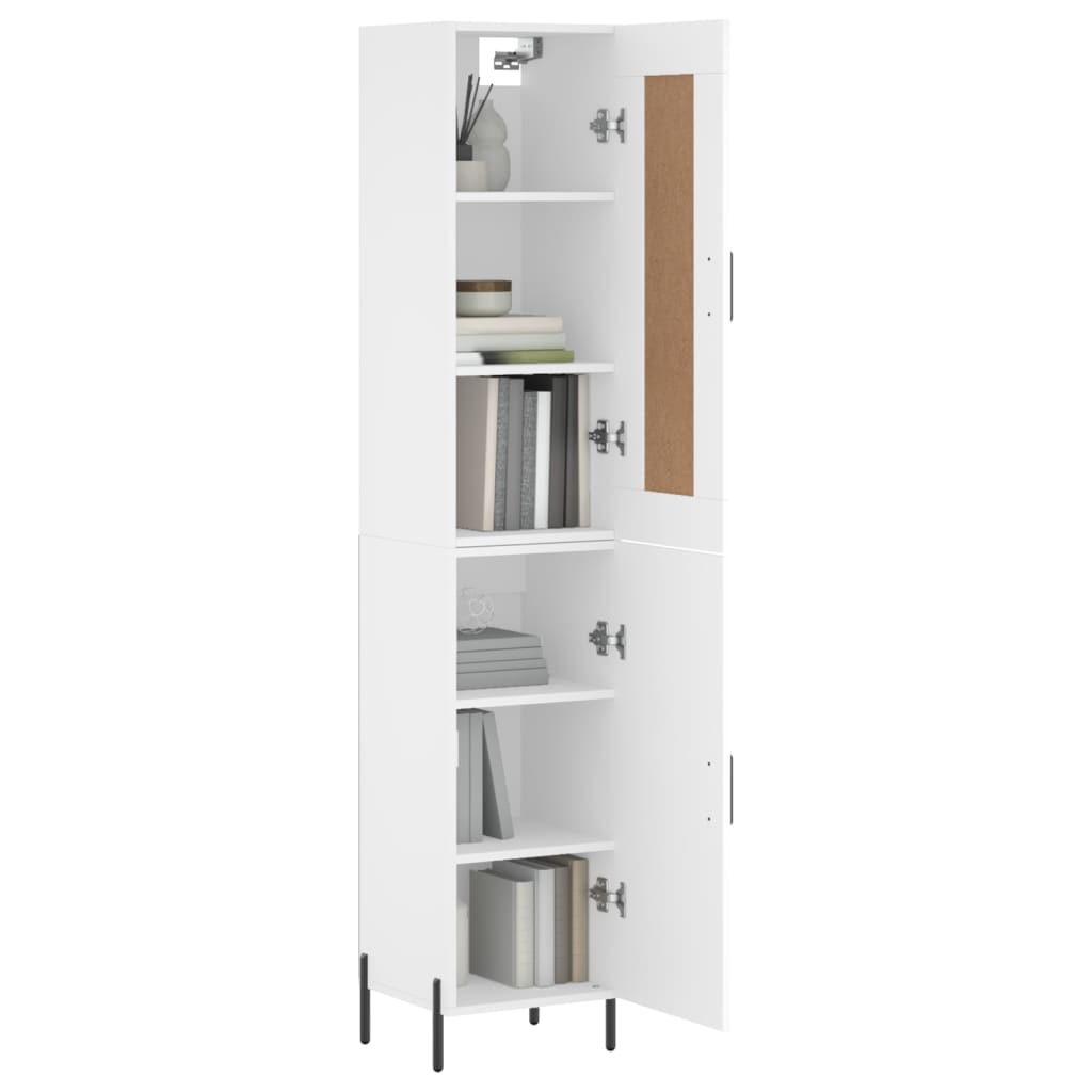 Image Buffet haut Blanc 34,5x34x180 cm Bois d'ingénierie | Xios Store SNC vidaXL Xios Store SNC