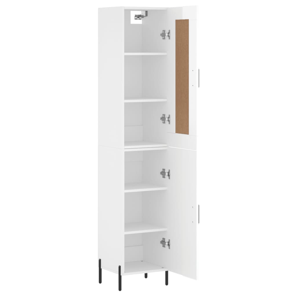 Image Buffet haut Blanc brillant 34,5x34x180 cm Bois d'ingénierie | Xios Store SNC vidaXL Xios Store SNC