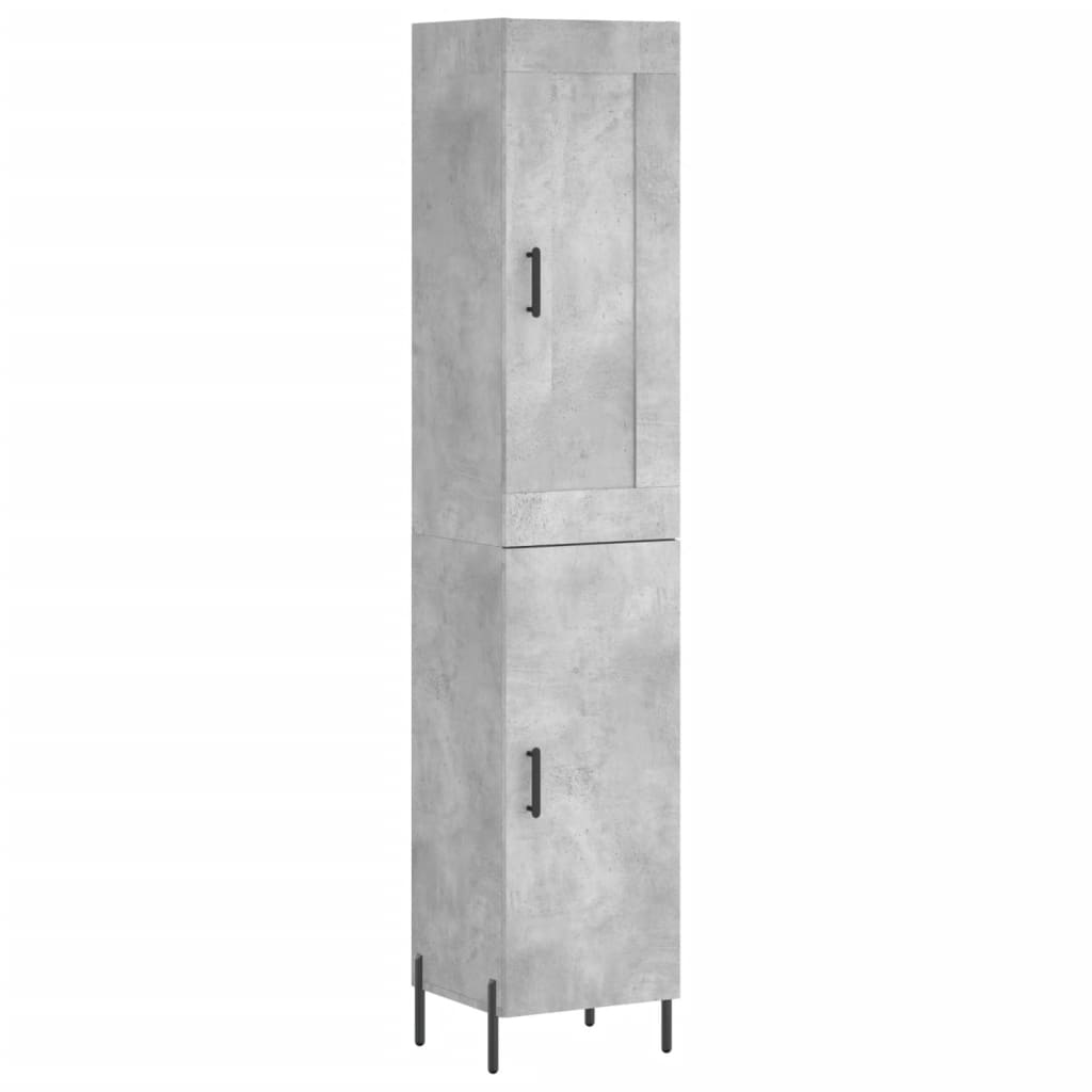 Image Buffet haut Gris béton 34,5x34x180 cm Bois d'ingénierie | Xios Store SNC vidaXL Xios Store SNC