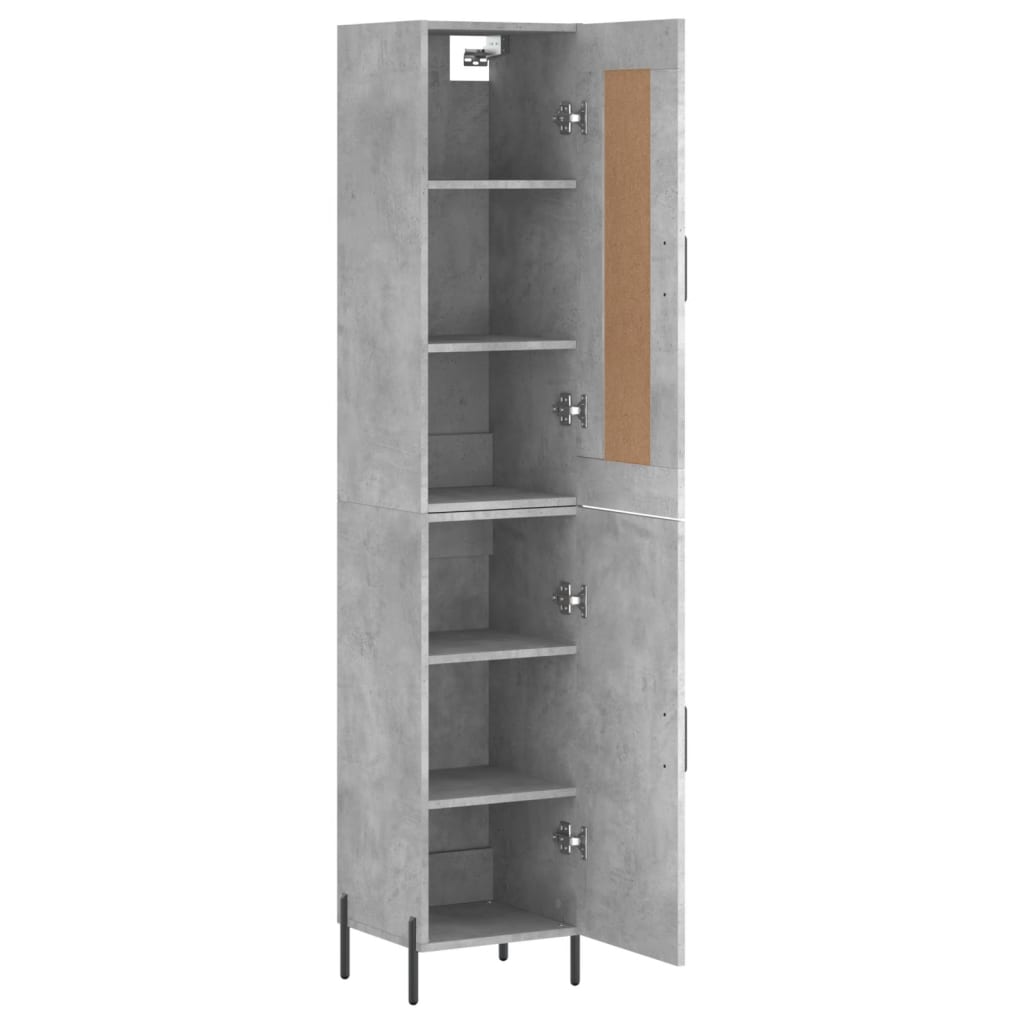 Image Buffet haut Gris béton 34,5x34x180 cm Bois d'ingénierie | Xios Store SNC vidaXL Xios Store SNC