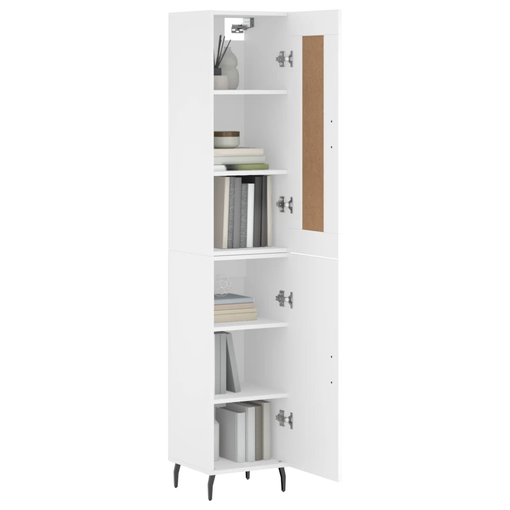 Image Buffet haut Blanc 34,5x34x180 cm Bois d'ingénierie | Xios Store SNC vidaXL Xios Store SNC