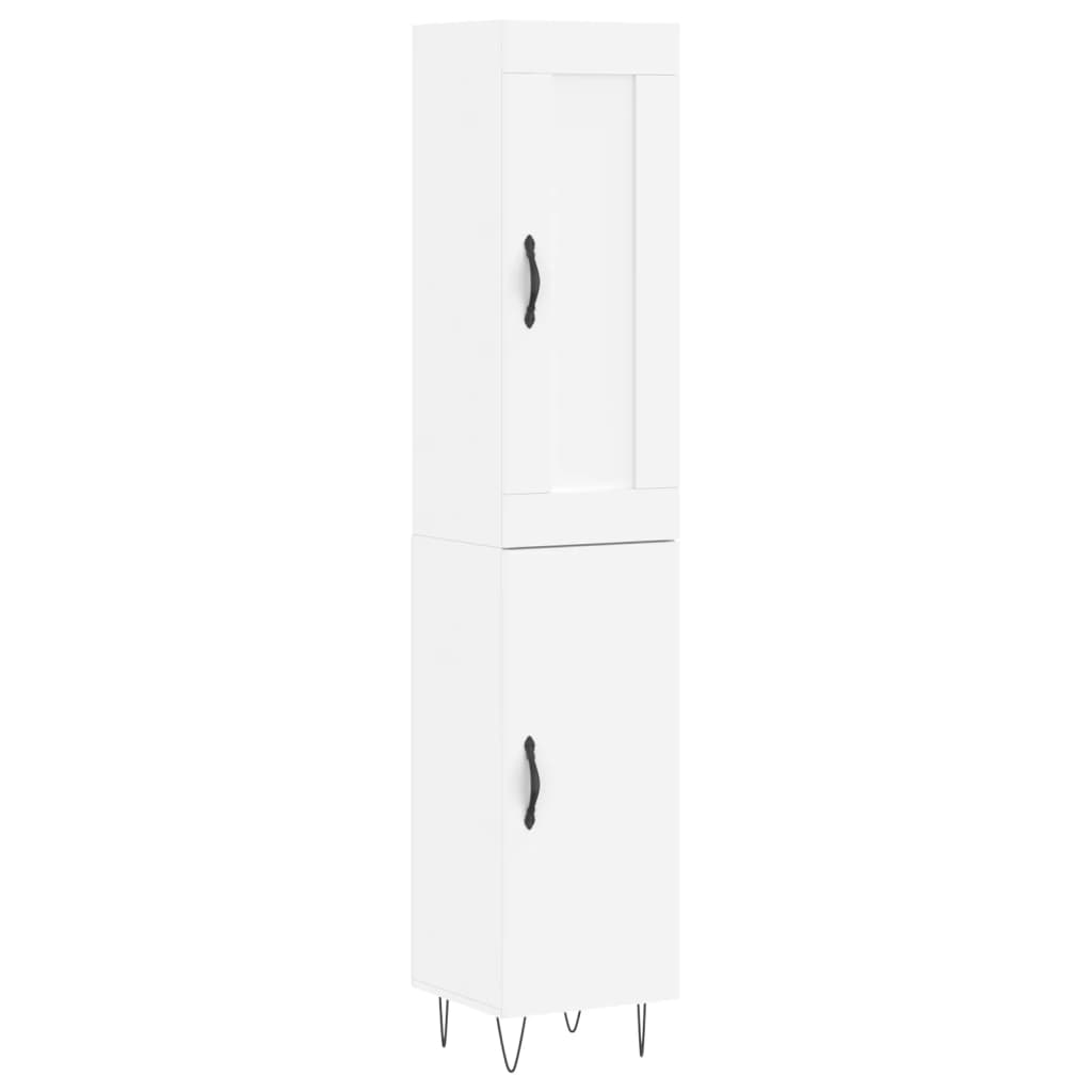 Image Buffet haut Blanc 34,5x34x180 cm Bois d'ingénierie | Xios Store SNC vidaXL Xios Store SNC