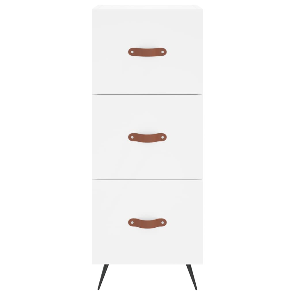 Image Buffet haut Blanc 34,5x34x180 cm Bois d'ingénierie | Xios Store SNC vidaXL Xios Store SNC