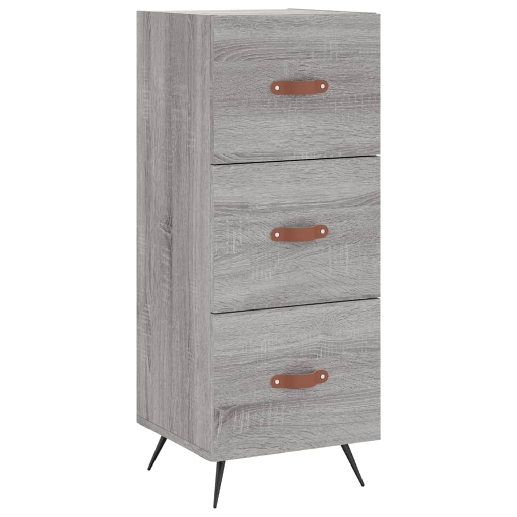 Buffet haut Sonoma gris 34,5x34x180 cm Bois d'ingénierie, Xios Store SNC