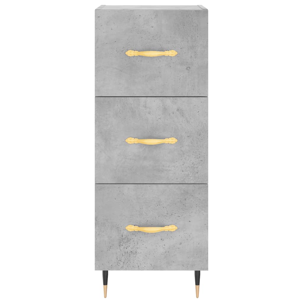 Image Buffet haut Gris béton 34,5x34x180 cm Bois d'ingénierie | Xios Store SNC vidaXL Xios Store SNC