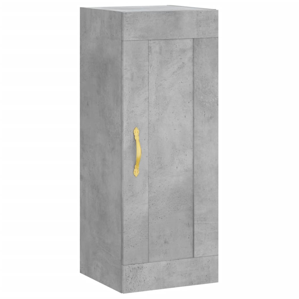 Image Buffet haut Gris béton 34,5x34x180 cm Bois d'ingénierie | Xios Store SNC vidaXL Xios Store SNC