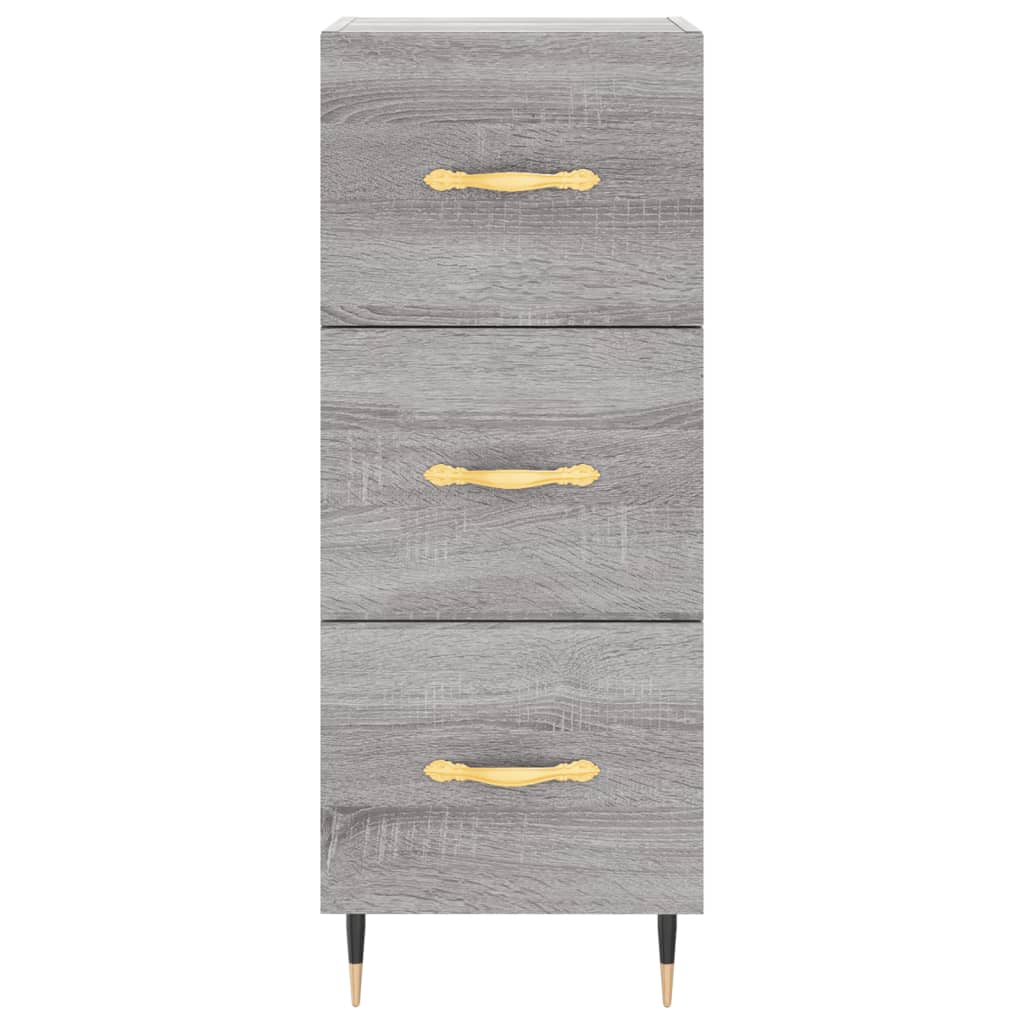 Image Buffet haut Sonoma gris 34,5x34x180 cm Bois d'ingénierie | Xios Store SNC vidaXL Xios Store SNC