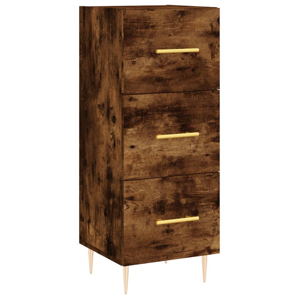 Image Buffet haut Chêne fumé 34,5x34x180 cm Bois d'ingénierie | Xios Store SNC vidaXL Xios Store SNC