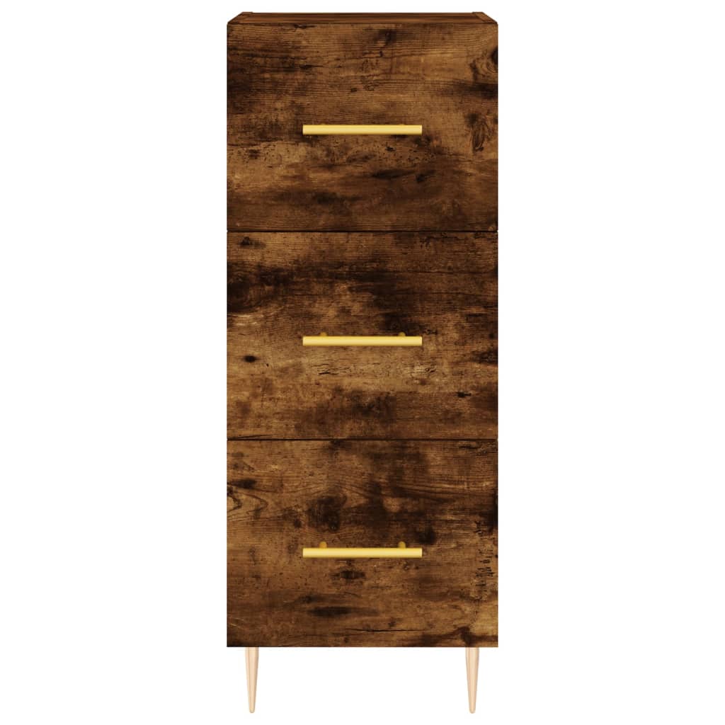 Image Buffet haut Chêne fumé 34,5x34x180 cm Bois d'ingénierie | Xios Store SNC vidaXL Xios Store SNC