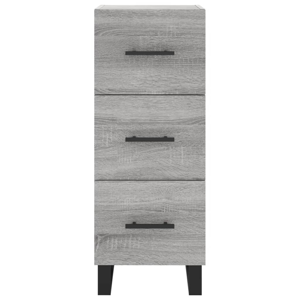 Image Buffet haut Sonoma gris 34,5x34x180 cm Bois d'ingénierie | Xios Store SNC vidaXL Xios Store SNC