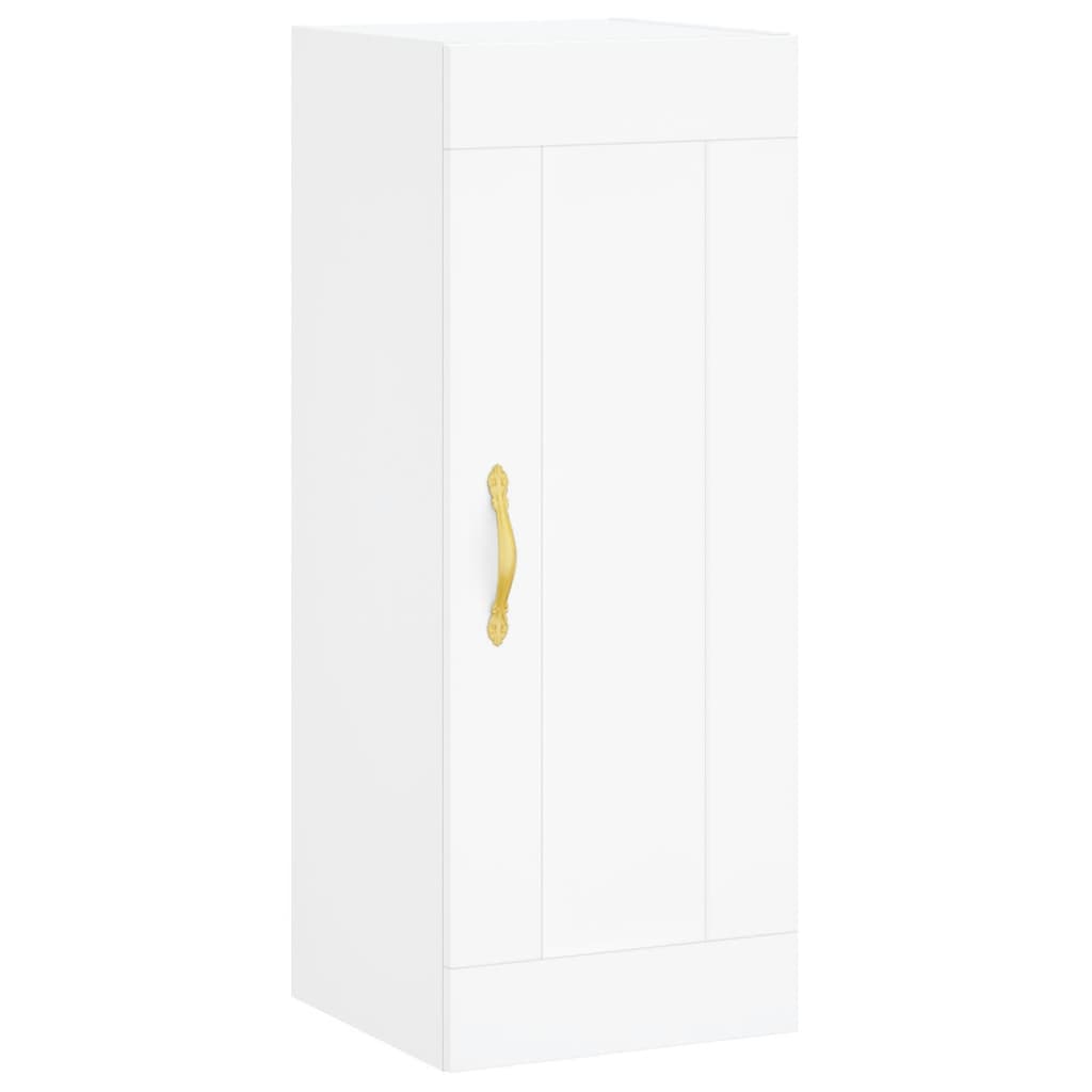 Image Buffet haut Blanc 34,5x34x180 cm Bois d'ingénierie | Xios Store SNC vidaXL Xios Store SNC