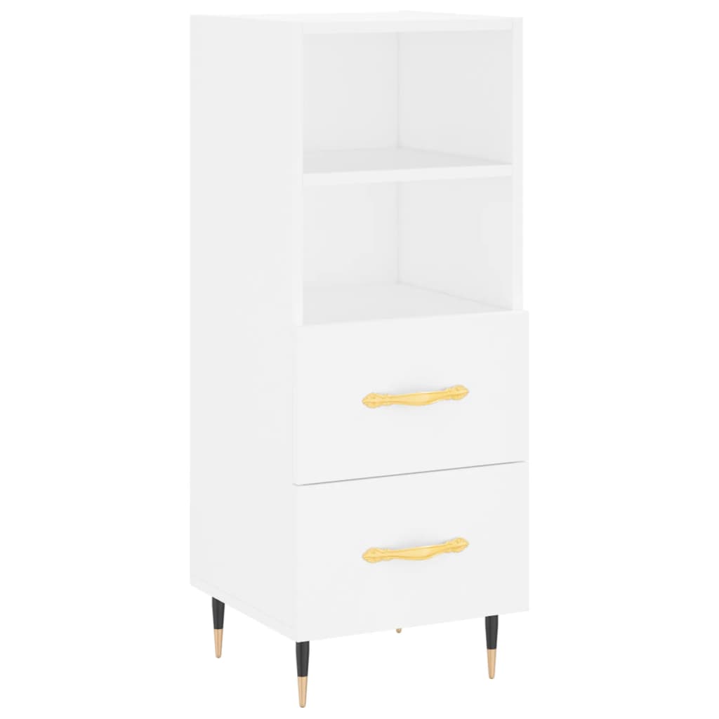 Image Buffet haut Blanc 34,5x34x180 cm Bois d'ingénierie | Xios Store SNC vidaXL Xios Store SNC