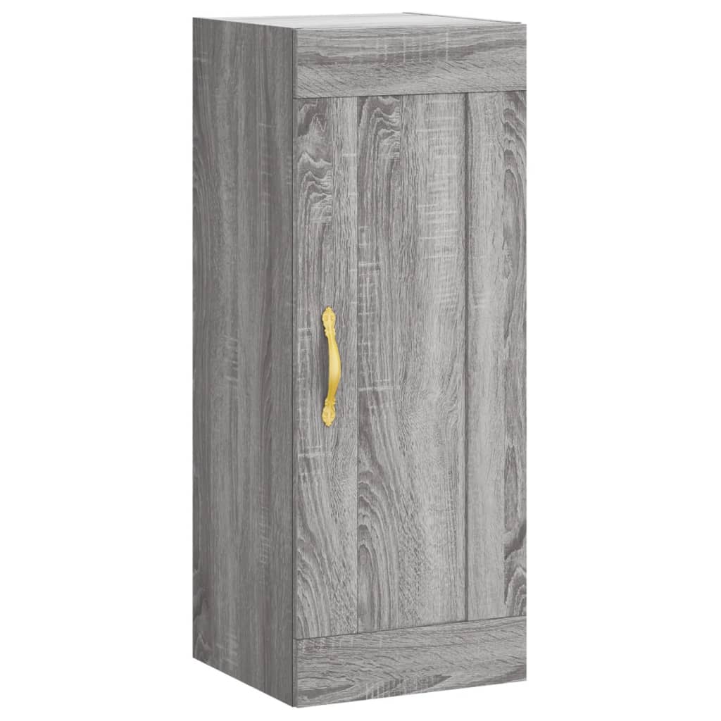 Buffet haut Sonoma gris 34,5x34x180 cm Bois d'ingénierie, Xios Store SNC